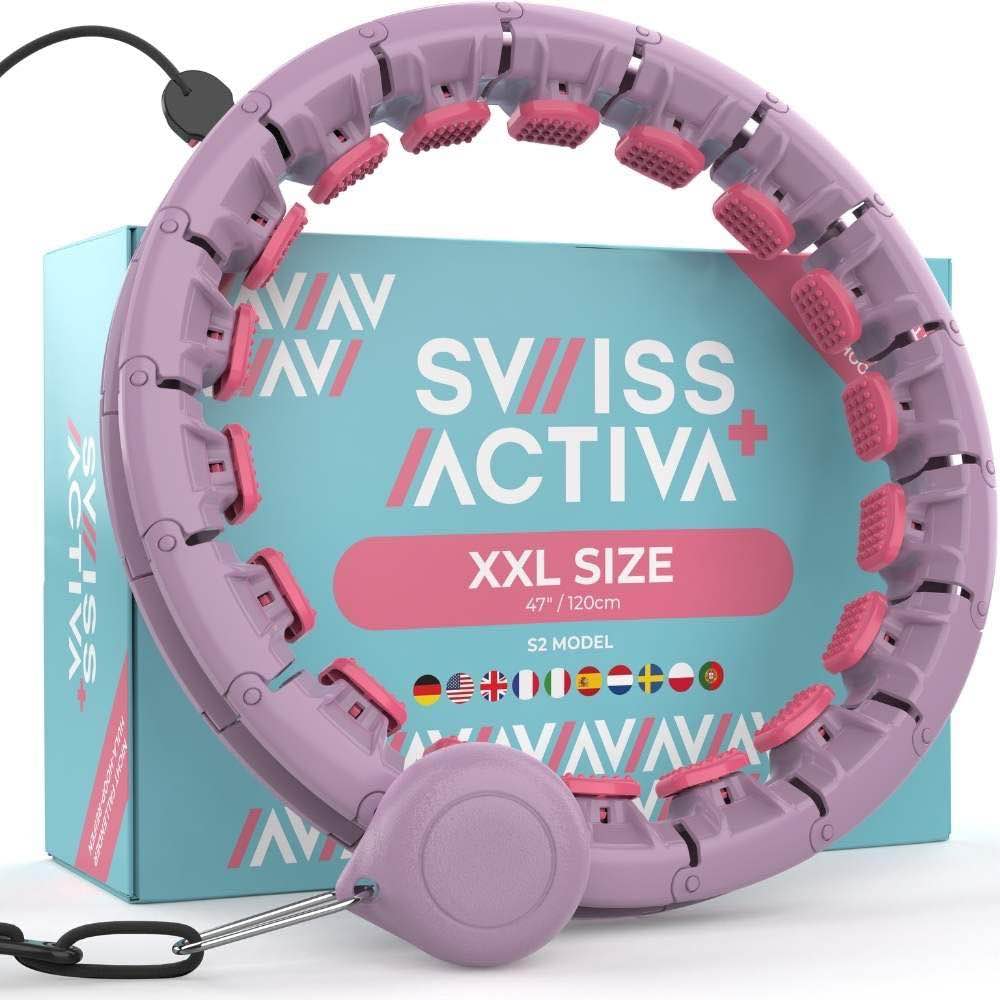 Swiss Activa Smart Hula Hoop Adult Up to 120cm for Plus Size XXL Fitnes