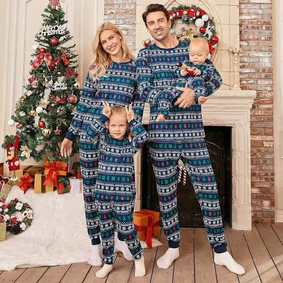 (Size 6-7 Yrs) PopReal Christmas Pajamas for Family, Matching Family Christmas PJs Sets Red Elk Tree Printed Top Sleepwear