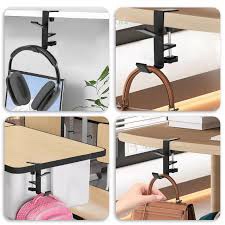 Jeffdad Headphone Stand Hanger Holder, Under Desk Headphone Hanger Hook, Metal Headset Stand Fit for Gaming PC Accessories