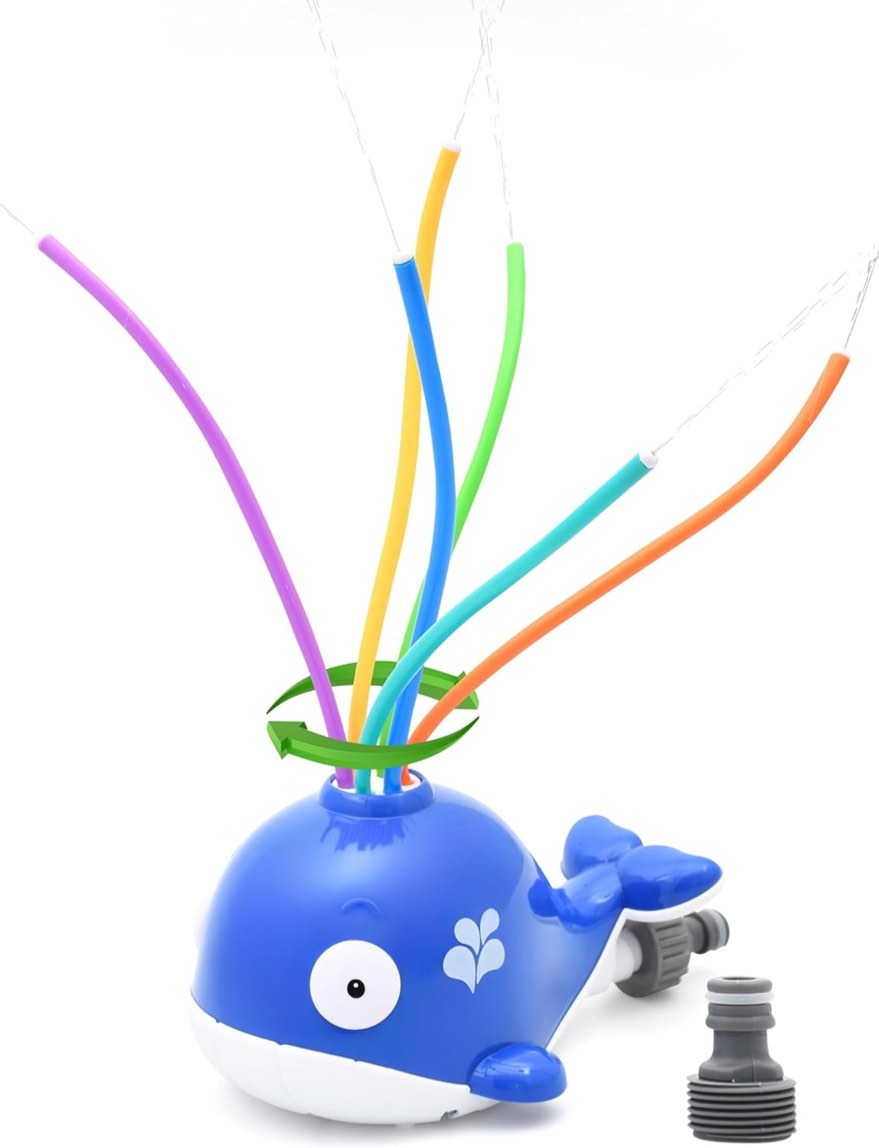 Dazmers Sprinkler for Kids - Garden Waterpark Toy - Plastic Toy for Children 3+ - Extra Wide Sprayin