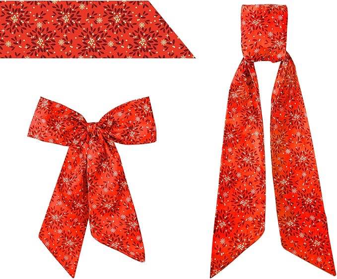 AMUSEPROFI 2pcs Wreath Sash, Fall Winter Wreath Sash for Front Door, 4.5 x 56 in, Sun-Proof, Water-Proof, No Fading, Designed for Outdoor.
