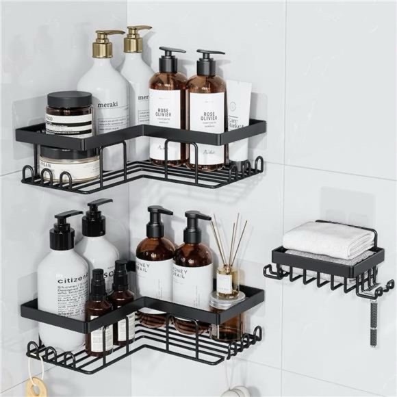 FORWOS Corner Shower Caddy 3 Pack