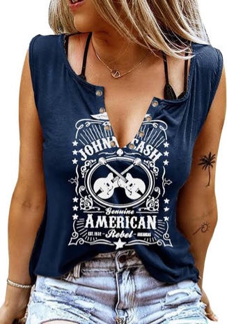 Tank Top for Women Sexy V Neck Casual Basic Tops Tie Dye Sleeveless Shirts with Ring Hole Country Music Style T-Shirts