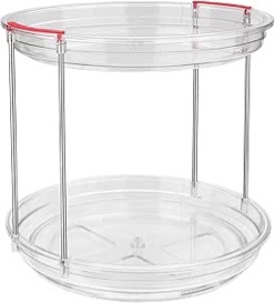 Lazy Susan Organizer (2 Tier 9.2" Round 1 Pack - Red)