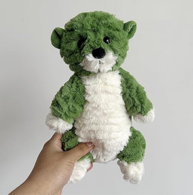 Ololele Otter Stuffed Animal 15.5" Green Otter Plush,Soft and Cute Plushy for Kids