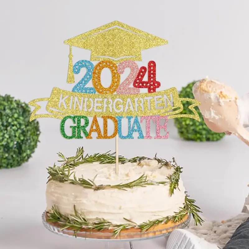 Kindergarten 2025 Graduate Cake Topper,Children Kids Boys Or Girls Class Of 2024 Graduate Party Decorations,Kindergarten Graduation Cake Topper
