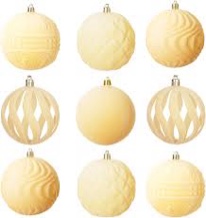 Senjie Christmas Tree Ornaments Velvet Balls,36PCS Khaki Flocked Decoration Balls Ornaments Sets for Christmas 2024