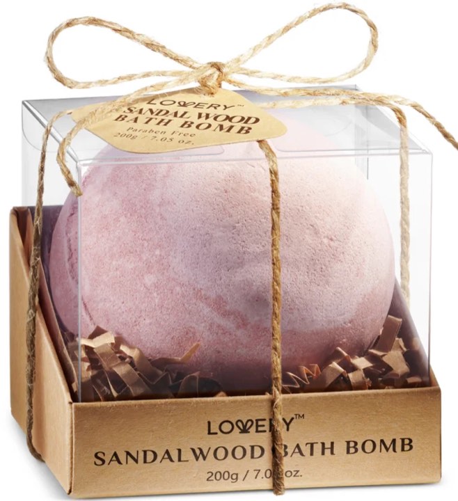 Handmade Sandalwood Bath Bomb - 7oz Extra Large Bath Fizzy