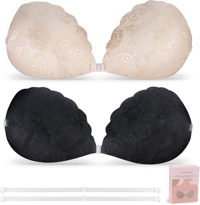 2pc Silicone Sticky Bra Cups for Backless Dress Invisible Strapless Bra Push Up Self Adhesive Breast