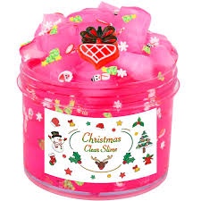 Christmas Clear & Crystal Crunchy Slime Party Favors for Girls & Boys - Soft, Non-Sticky, Scented Putty Sludge Toy Gifts for Kids