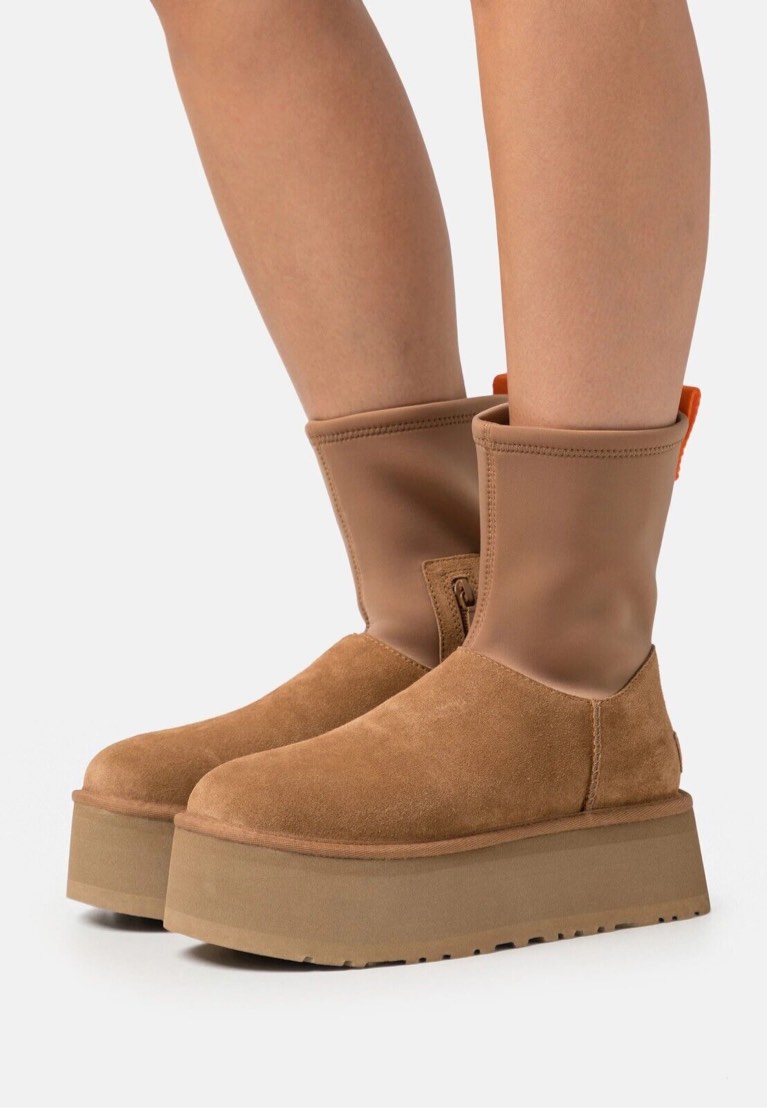 Classic Dipper Platform Women's Fashion Boots Chestnut