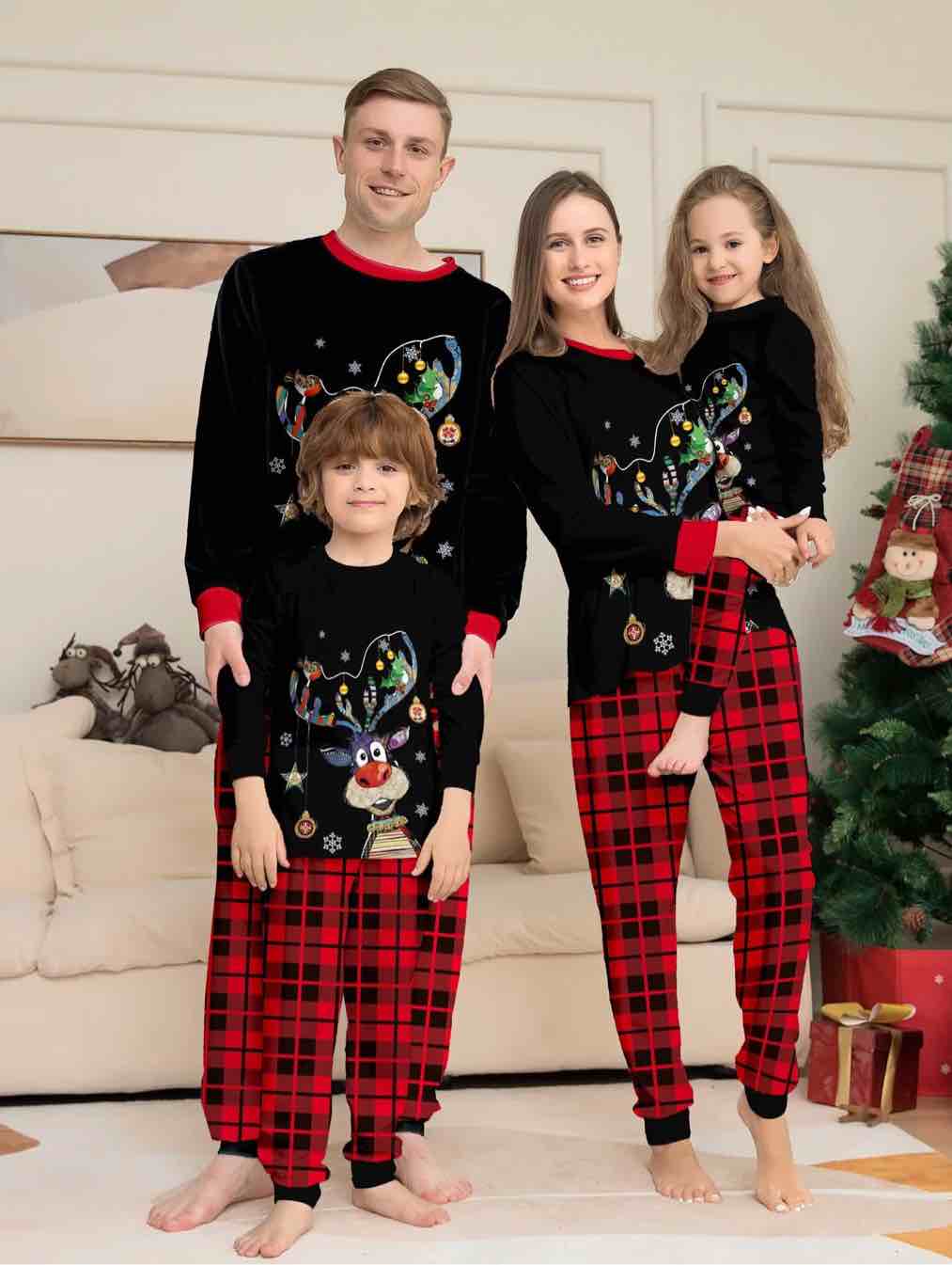(Size M, Mom) Family Christmas Sleepwear 