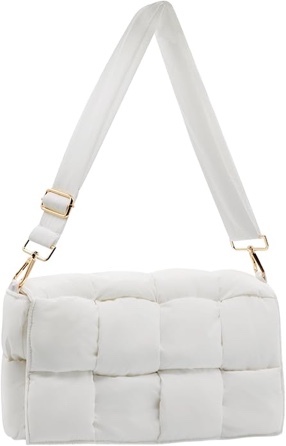 NAARIIAN Large Puffer shoulder bag handmade woven handbag designer padded crossbody dupes women lightweight purse