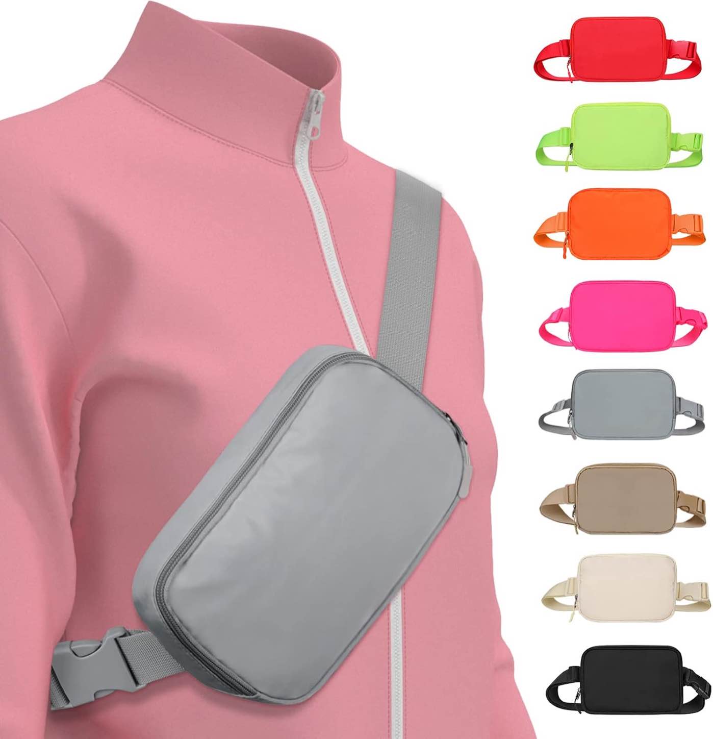 LLYWCM Fanny Packs for Women Men - Belt Bags - Crossbody Bags for Women - Running Fanny Pack with Adjustable Strap, Cross Body Bag for Workout Hiking Travel