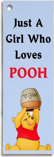 Cartoon Pooh Eeyer Bookmark for Teen Boys Girls Back to School Gifts for Kids Off to College Gifts Christmas Stocking Suffer for Son Daughter Friend(just a Girl Pooh)