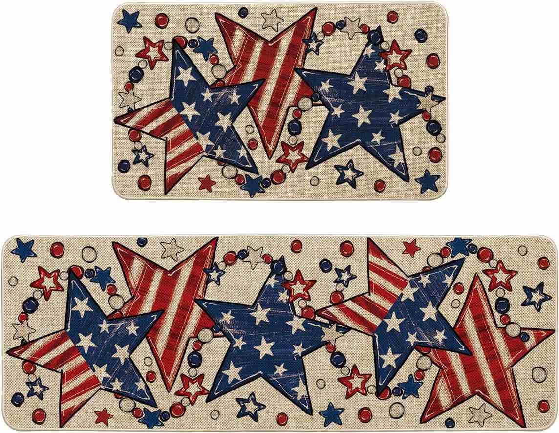 Artoid Mode Sombrero Hats Skull Day of The Dead Kitchen Mats Set of 2, Halloween Dia De Los Muertos 