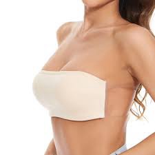 JUST BEHAVIOR Sticky Backless Push up Bras,Strapless Reusable Lifting Adhesive Everyday Base Bras for Womens with Lace/Ribbed