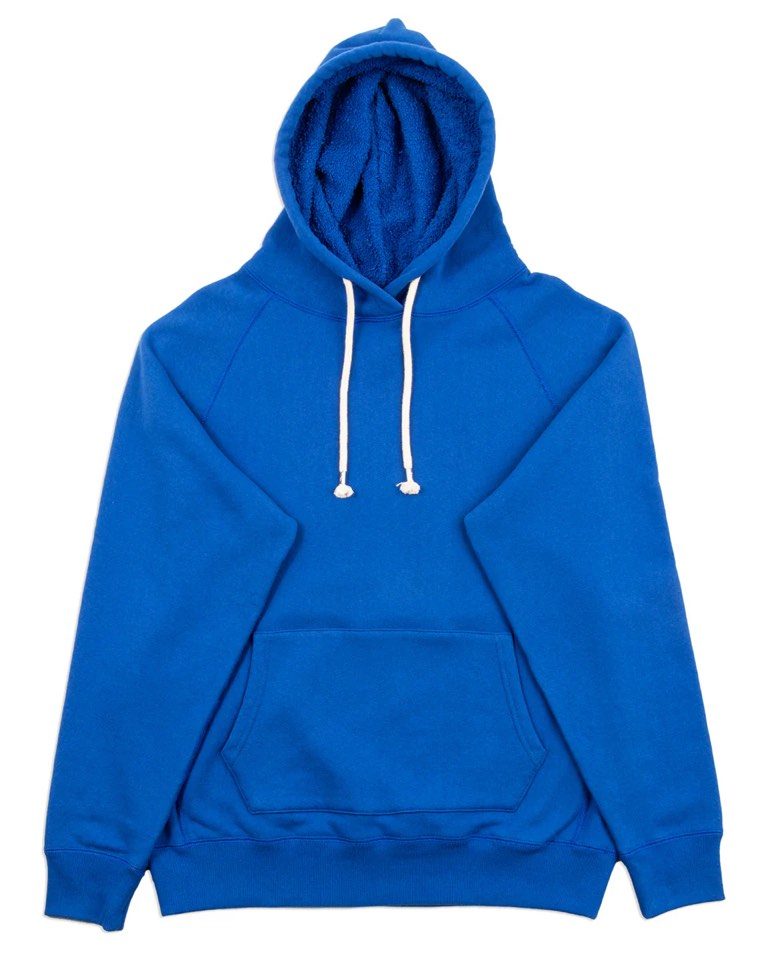 (Small) SUPER LOOPER FRENCH TERRY PULLOVER HOODIE - BLUE