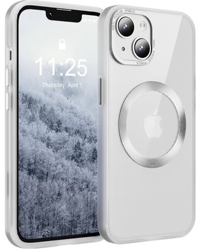 SOOFUN Magnetic Case for iPhone 13 Pro Max, Slim Shockproof Translucent Cover, Magsafe Compatible, White