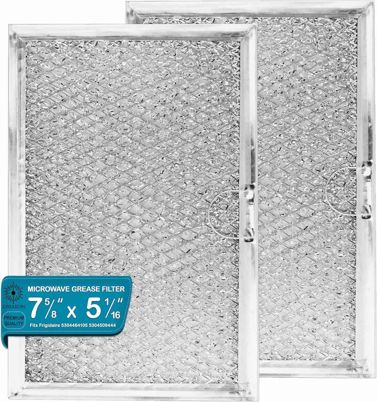 Frigidaire 5304464105, 5304478913 Microwave Grease Filter 5-1/16 x 7-5/8 x 1/8 Inches (Packed in Box) (2-Pack)