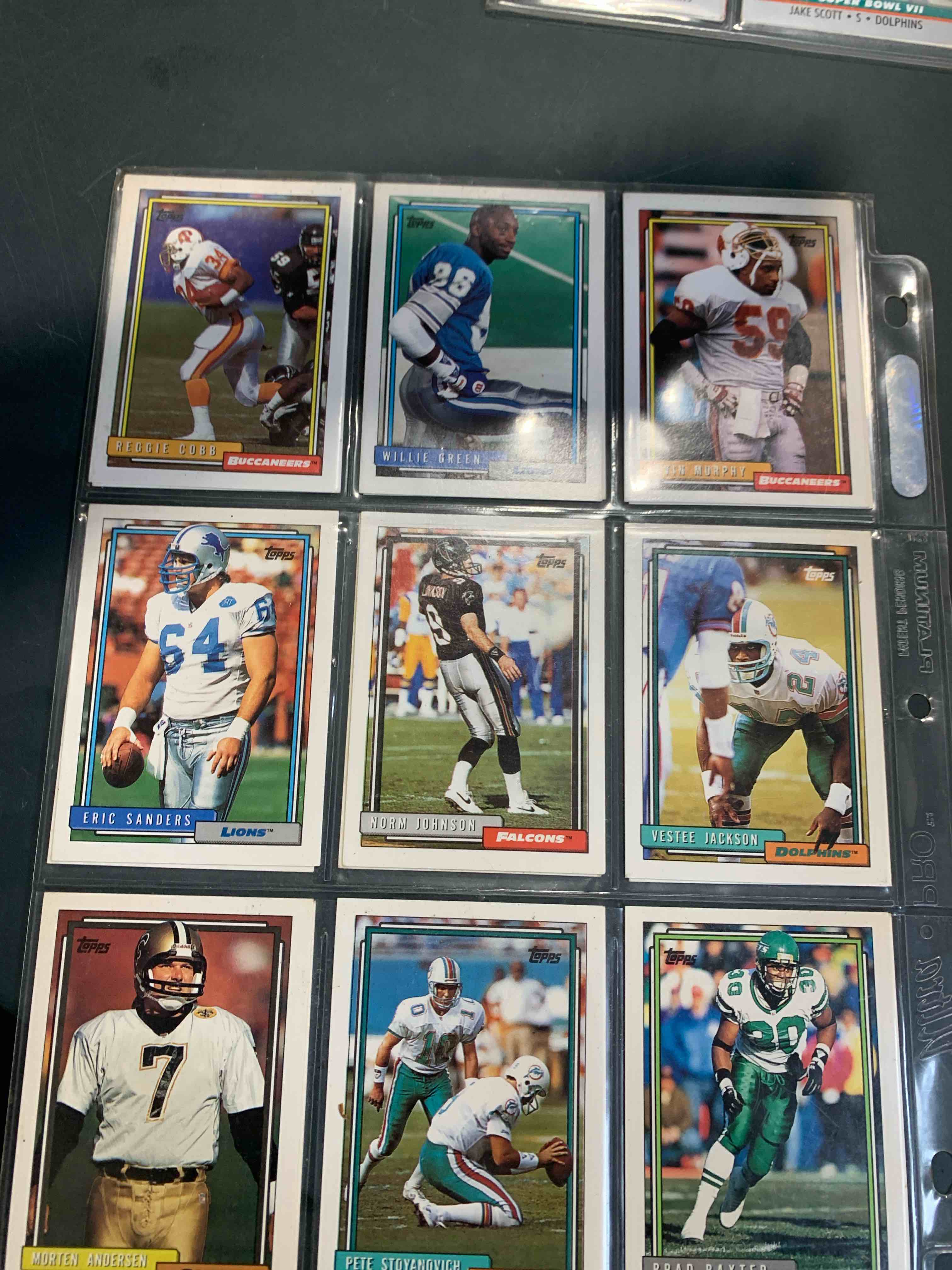1 page of 90s football cards (18 total)