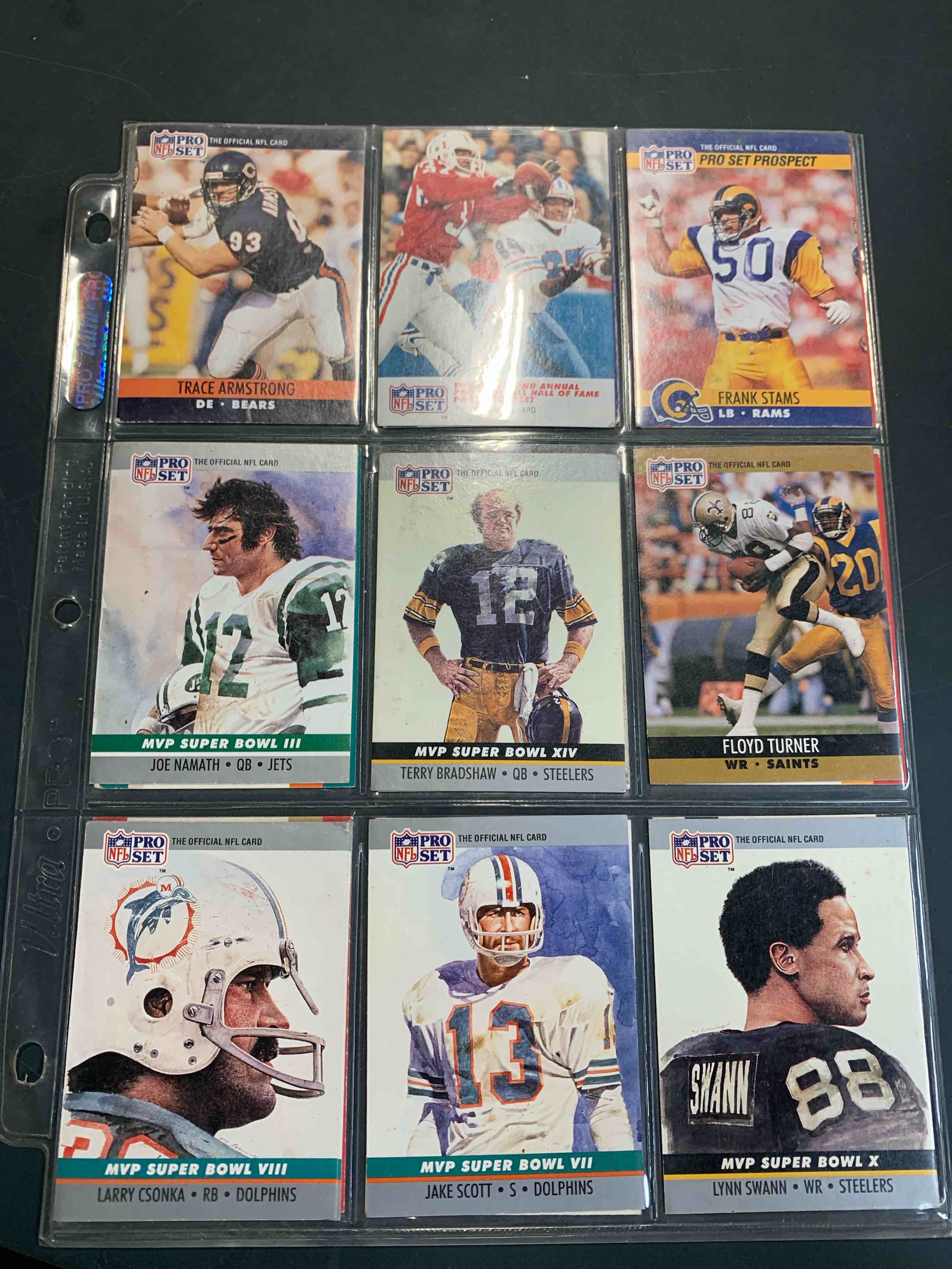 1 page of 90s football cards (18 total)