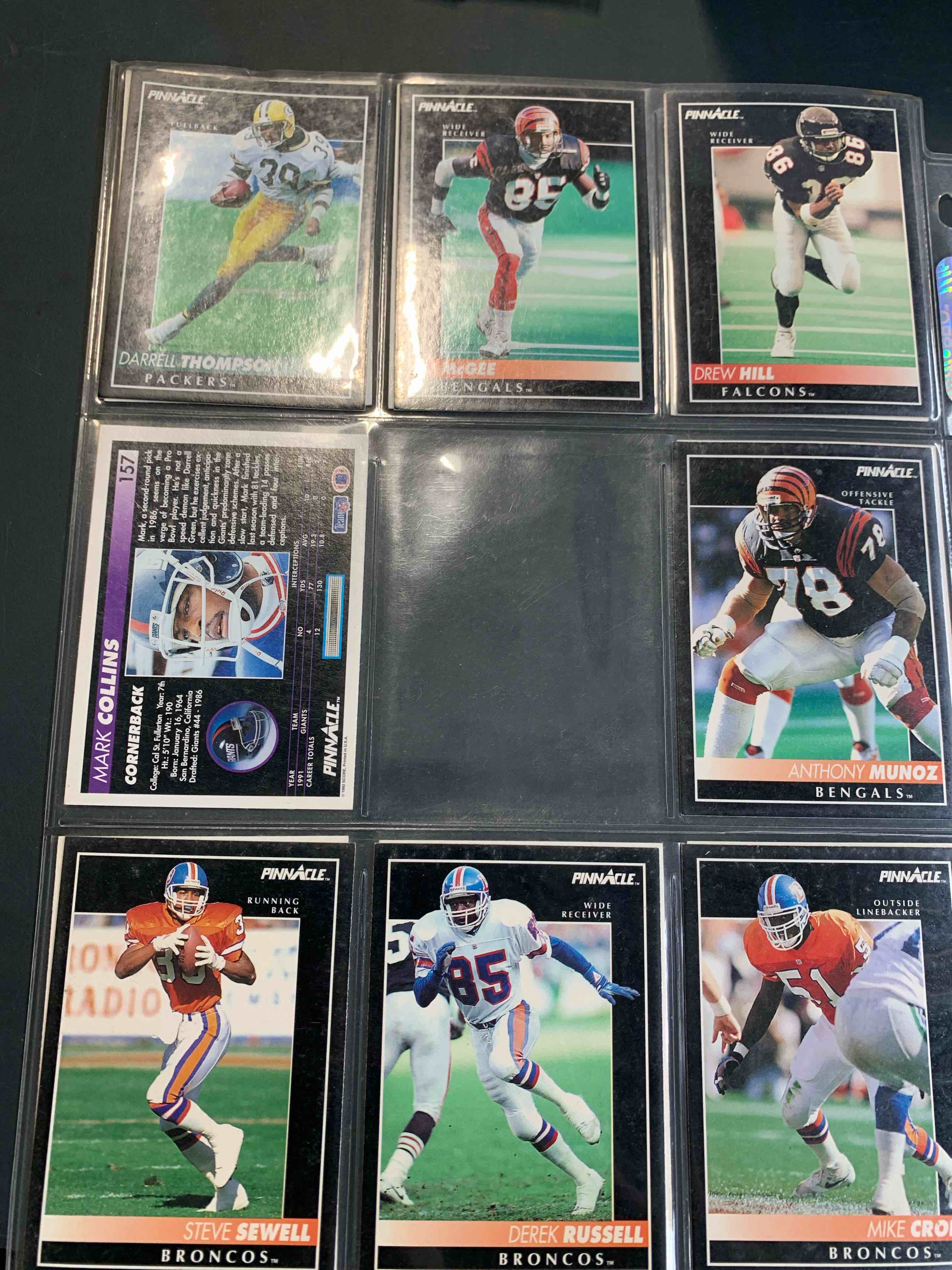 1 page of 90s football cards ( 15 total)