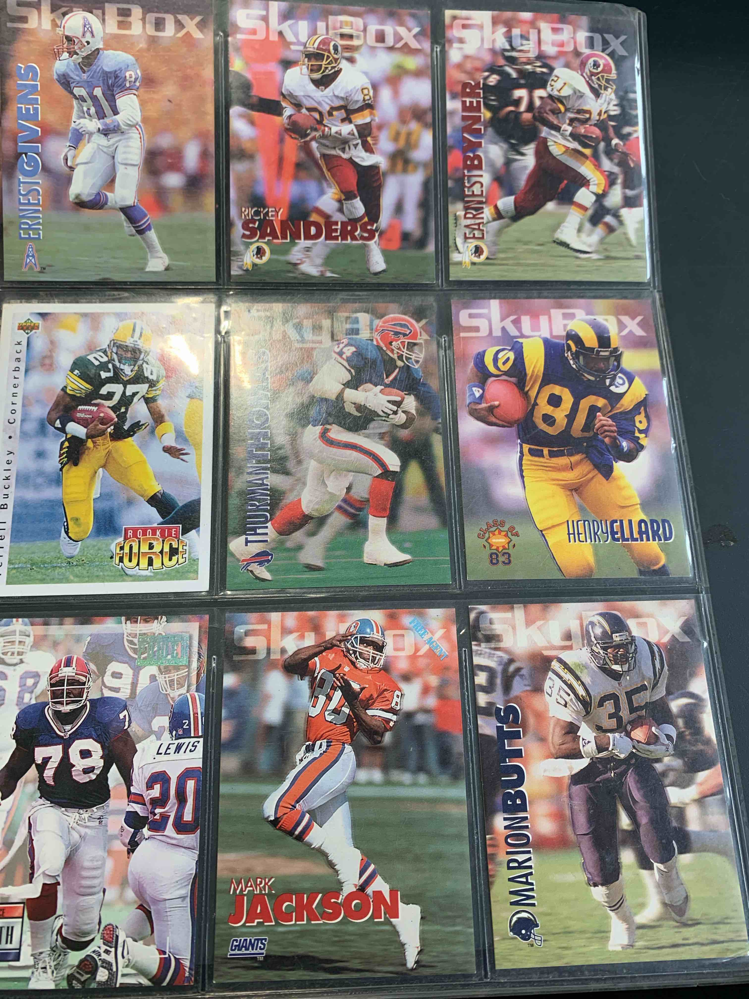 Full Page Of 90s Sports Cards!  ( 9 total)