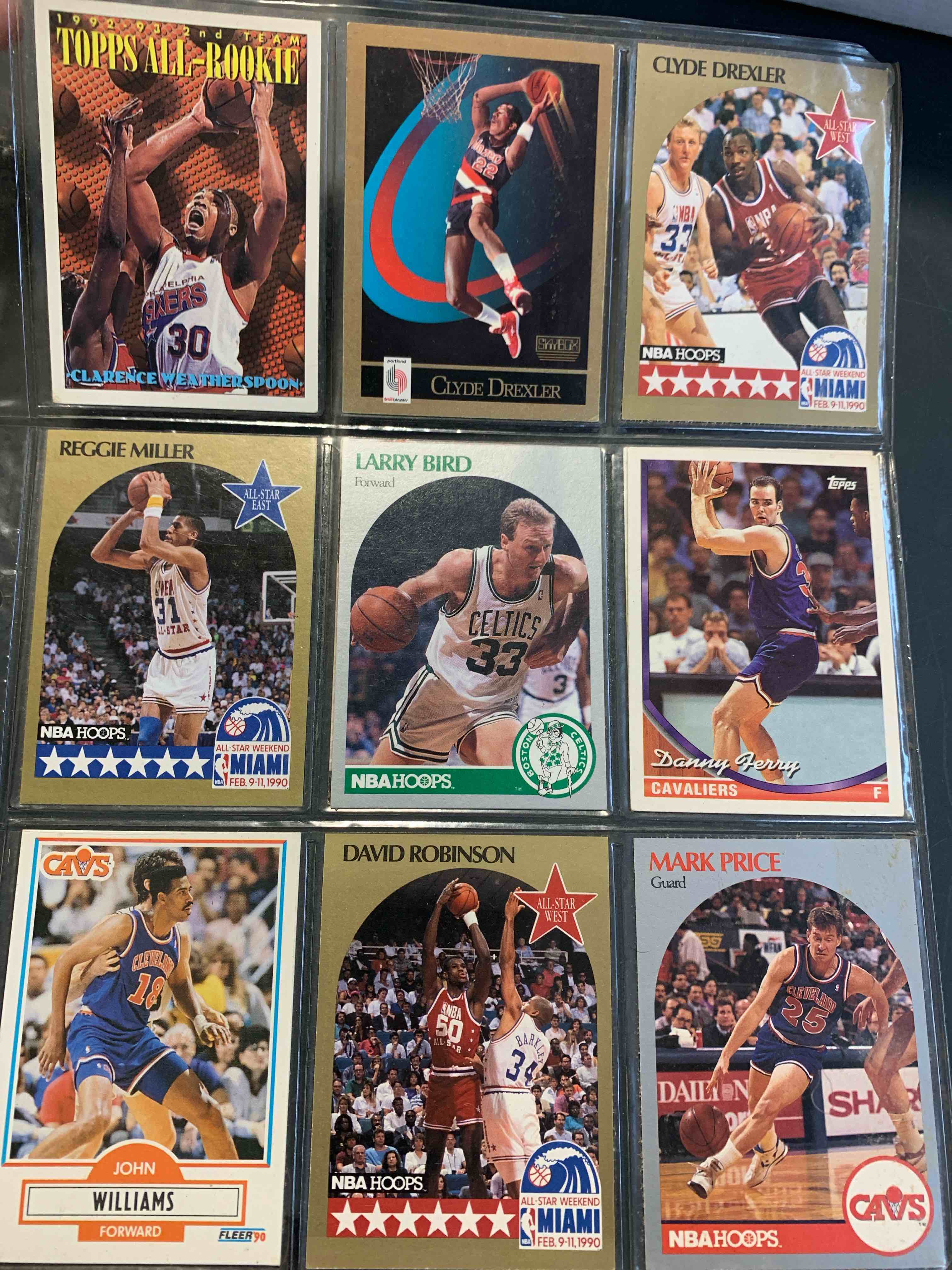Full Page Of 90s Sports Cards ( 10 total) 