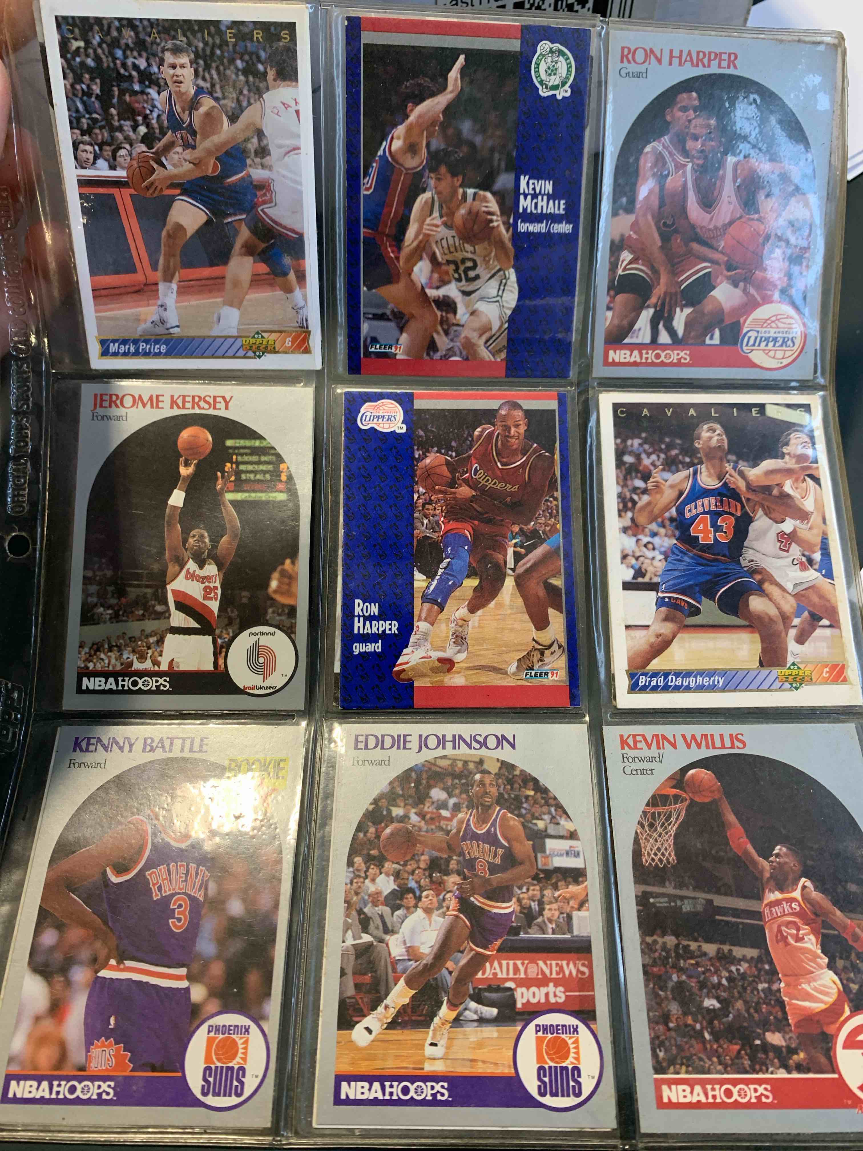 Full Page Of 90s Sports Cards ( 18 total) 