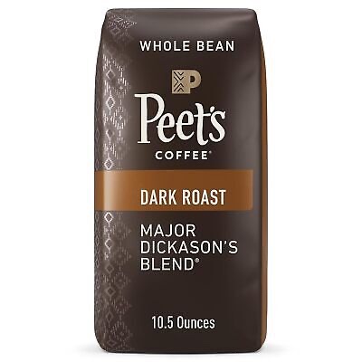 Peet's Coffee, Dark Roast Whole Bean Coffee - Major Dickason's Blend 10.5 Ounce Bag