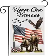 4th of July Garden Flag,Memorial Day Garden Flags for Outside,12x18 Inch Double Sided Yard Flags Outdoor Farmhouse Lawn Decoration Independence Day Yard Flag Urban Farm Décor A13