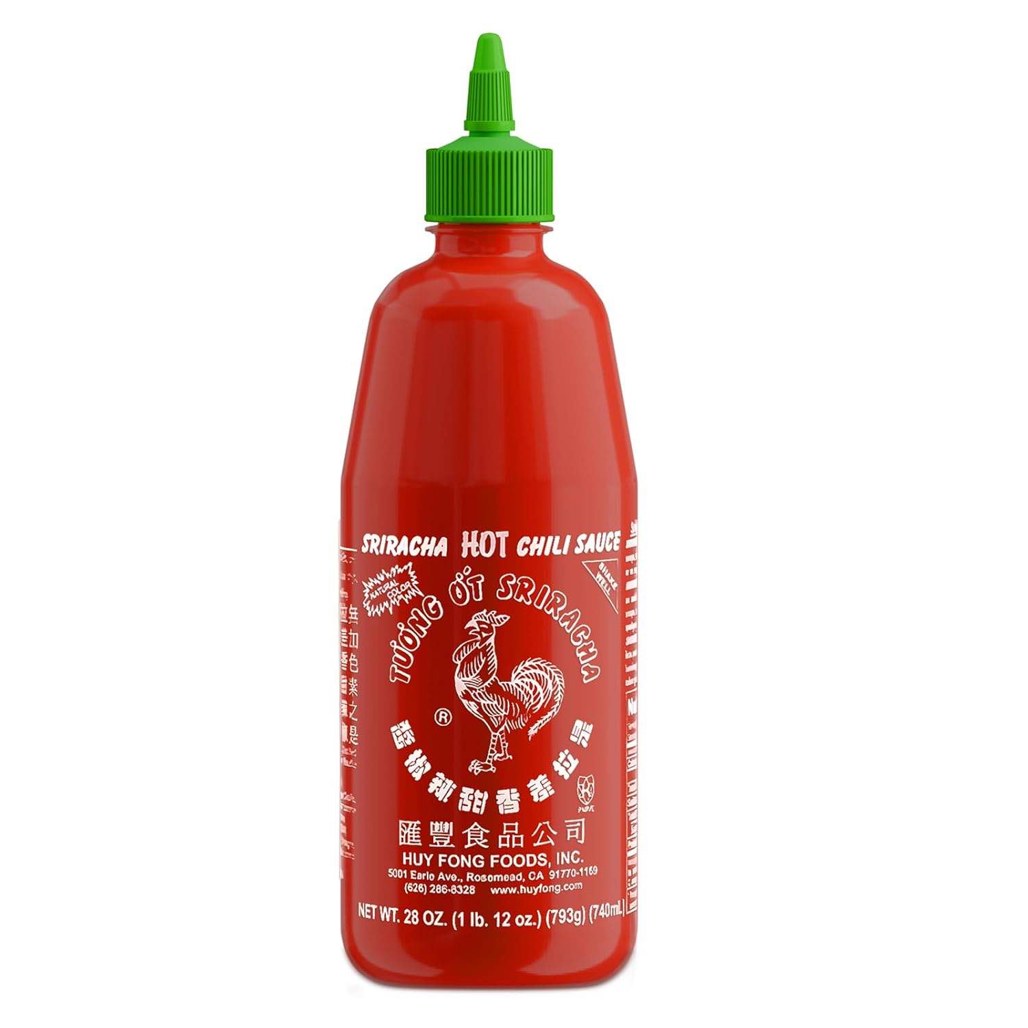 The Original Huy Fong Sriracha, Rooster Sriracha Chili Sauce, Spicy Flavor Hot Sauce W/Chili Pepper,