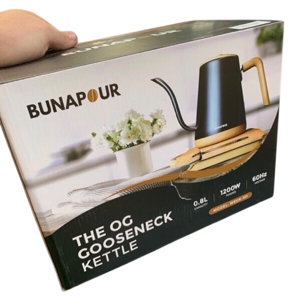 Bunapour Electric Gooseneck Kettle, specifically "THE OG GOOSENECK KETTLE" model WECK-10.