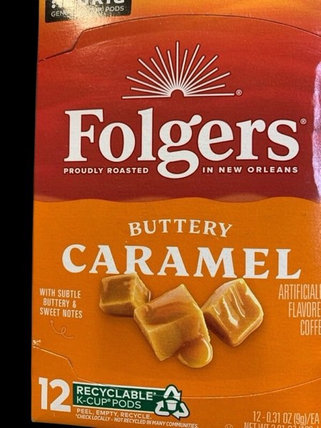 Folgers Caramel Drizzle Flavored Coffee, 12 Keurig K-Cup Pods