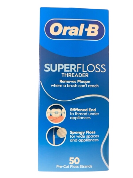 Oral-B Superfloss Threader 50 Pcs Pre -Cut Floss Strands