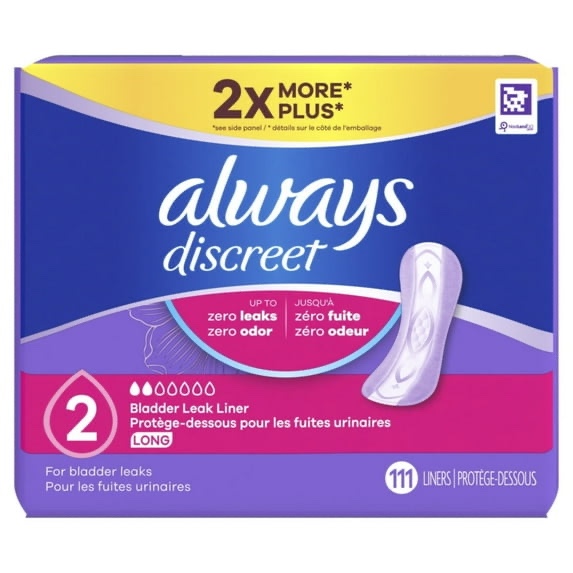ALWAYS DISCREET Incontinence Liners, Very Light Long (111-Count)