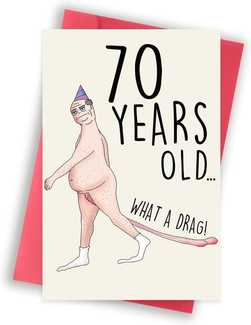 funny 70th birthday card gifts for men, happy 70th birthday decorations for dad, cool gifts for 70 year old men