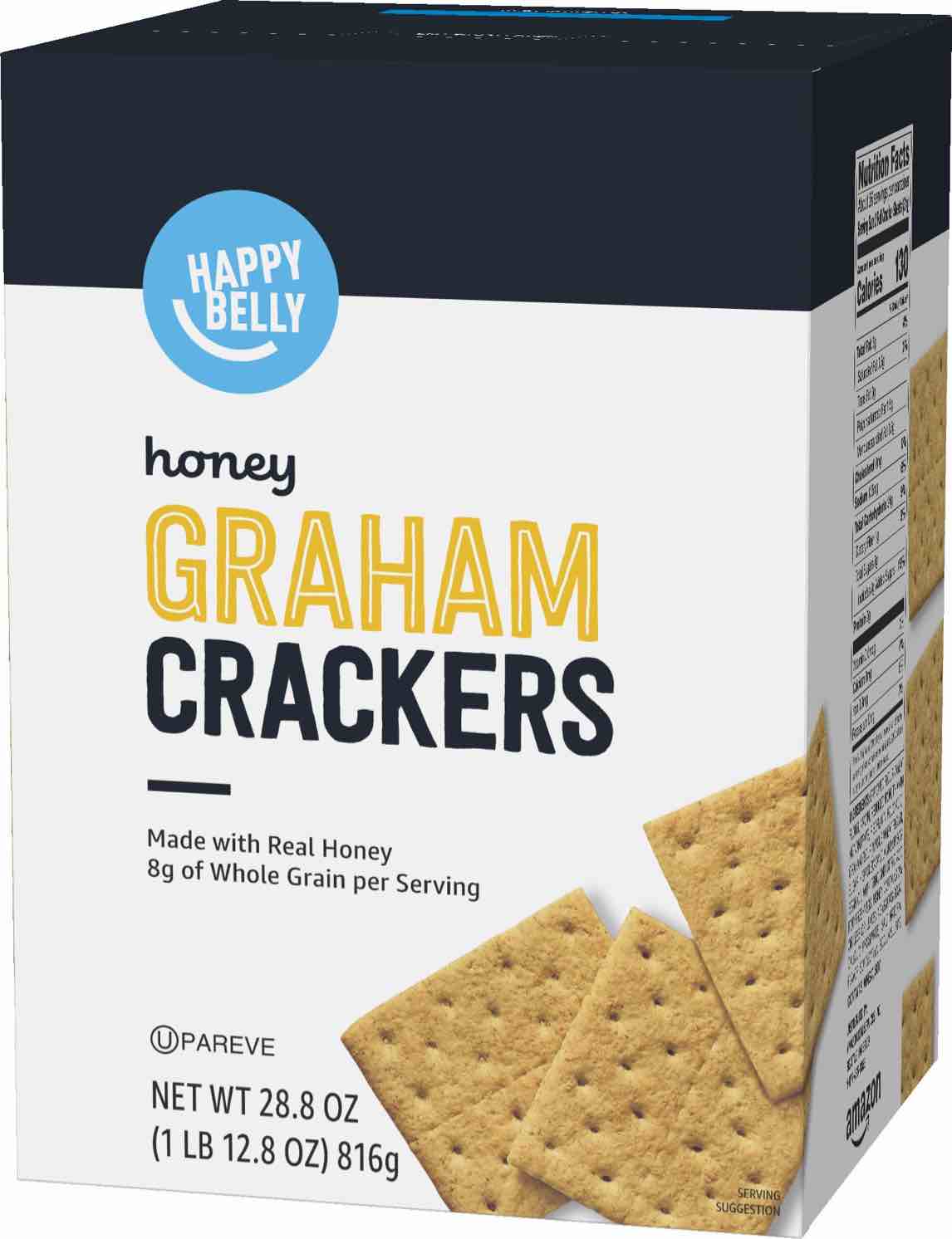 Amazon Brand - Happy Belly Honey Graham Crackers, 28.8 oz (Previously Solimo)