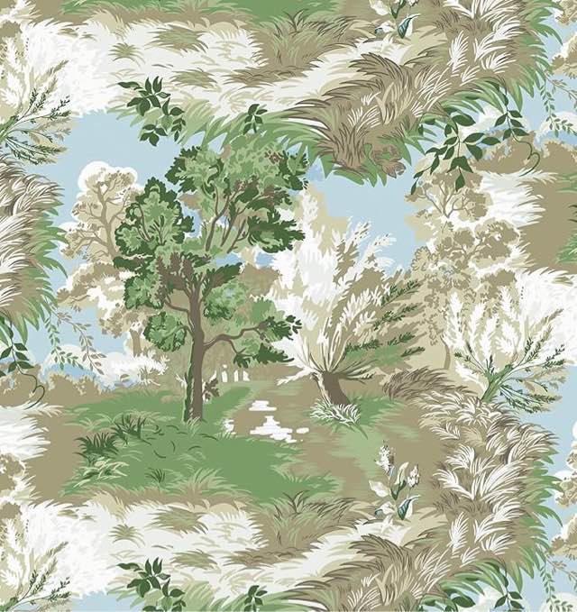 Guvana Boho Peel and Stick Wall Forest Blue and Green Wall Jungle DIY Removable 16.14"X78.7" Self Adhesive Cabinets Decor