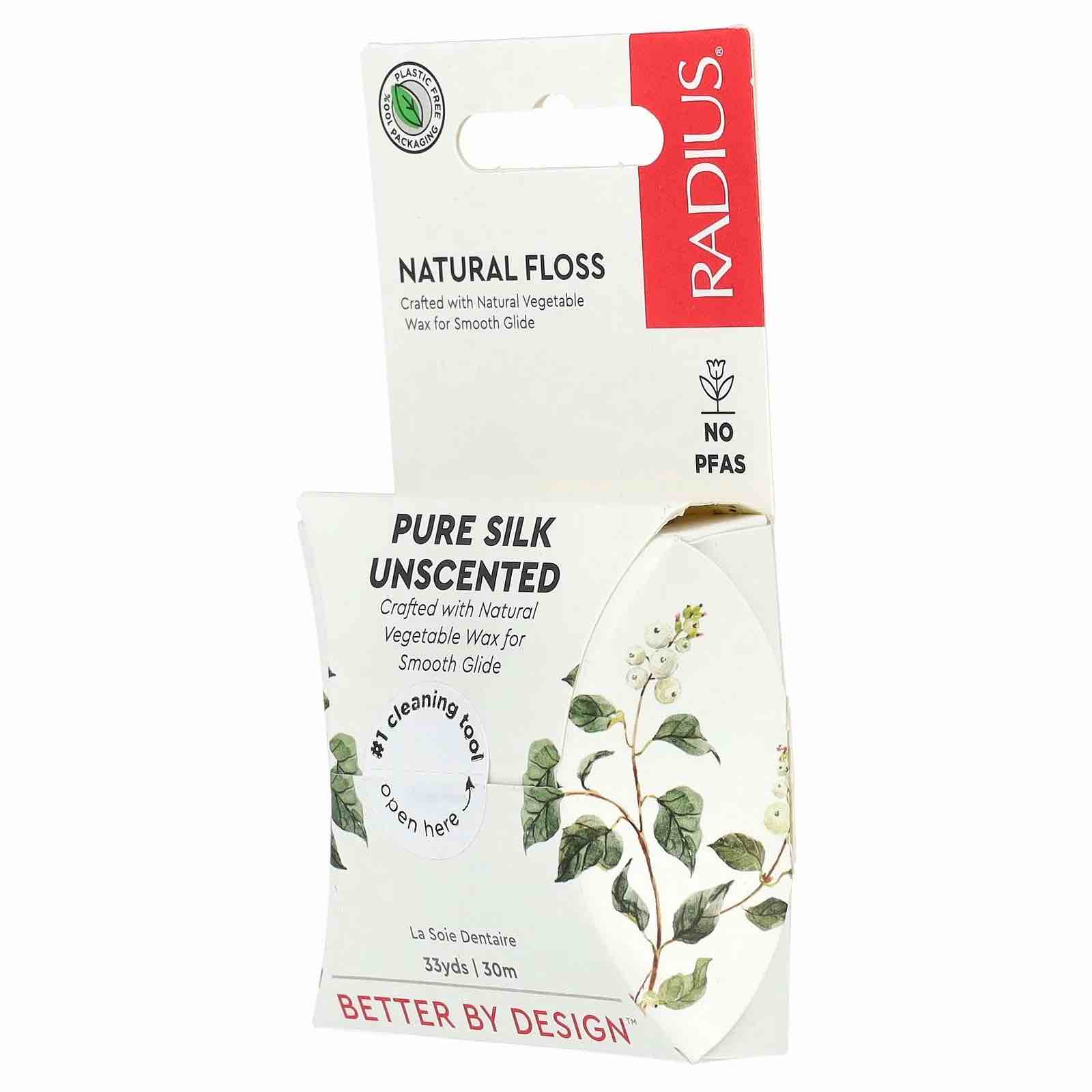 radius natural floss pure silk - unscented 33 yards