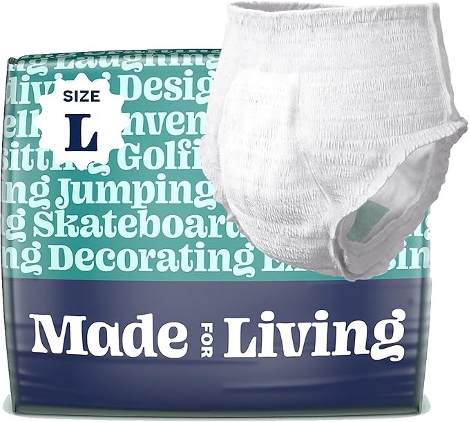 Ultimate Absorbency Adult Underwear – Large 20 Count | Overnight Pull Ups for Women & Men, Dual Absorbent Core, Leak-Free & Odor Protection