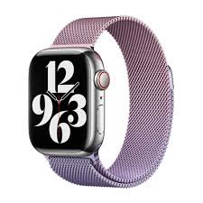 Youther Magnetic Band Compatible with Apple Watch Band 38mm 40mm 41mm 42mm 44mm 45mm 46mm 49mm, Metal Stainless Steel Mesh Loop Replacement Strap for iWatch Series 10 9 8 7 6 5 4 3 2 1 (Lavender, 44mm/45mm/46mm/49mm/42mm(Series 3))