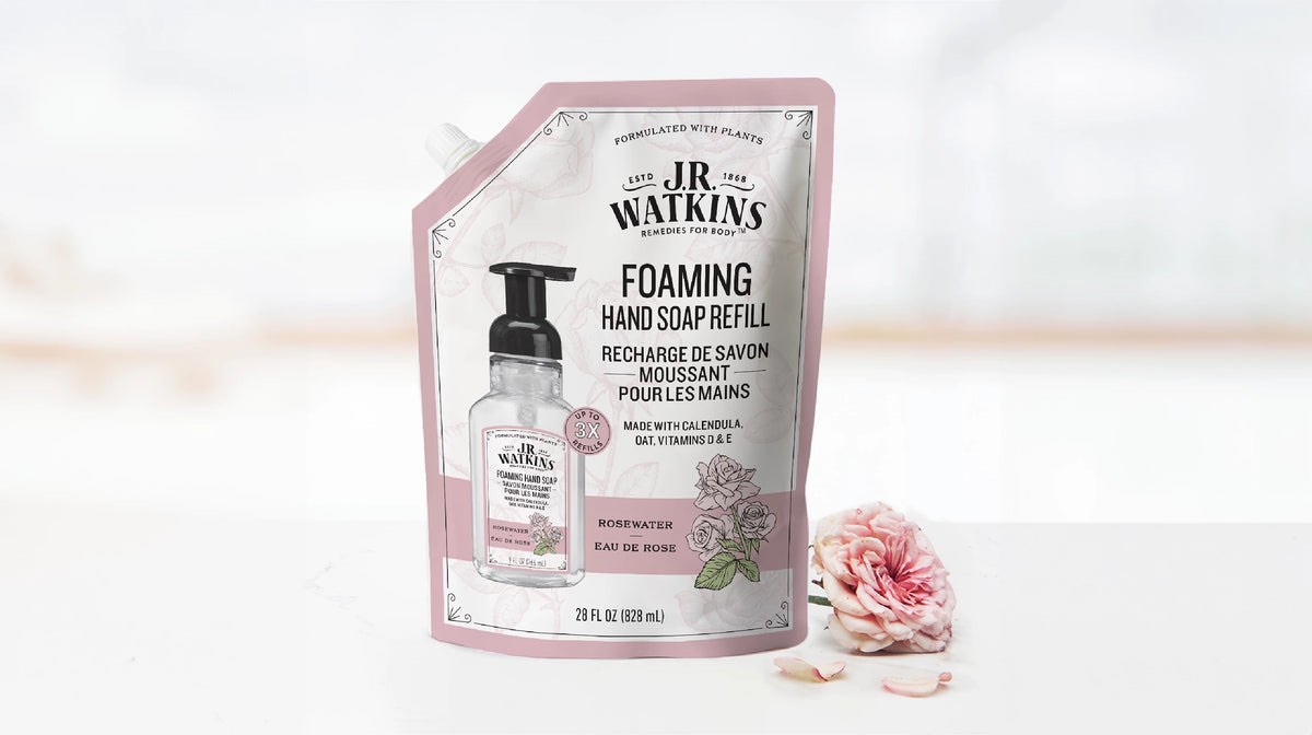 hand soap  foaming  28 fl oz  rosewater refill