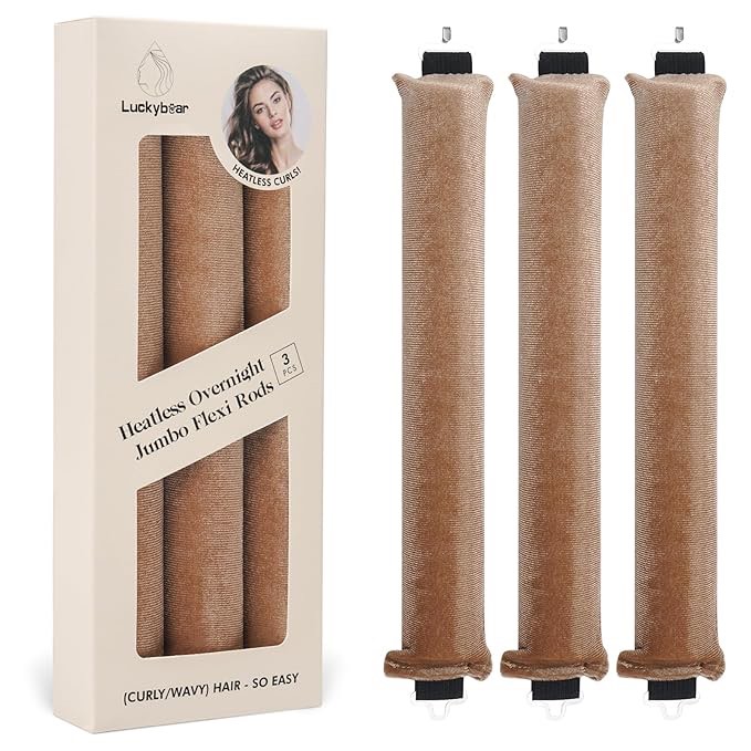 Heatless Hair Curler Overnight Rods Blowout Jumbo, Heatless Curls No Heat Curlers to Sleep in Large 