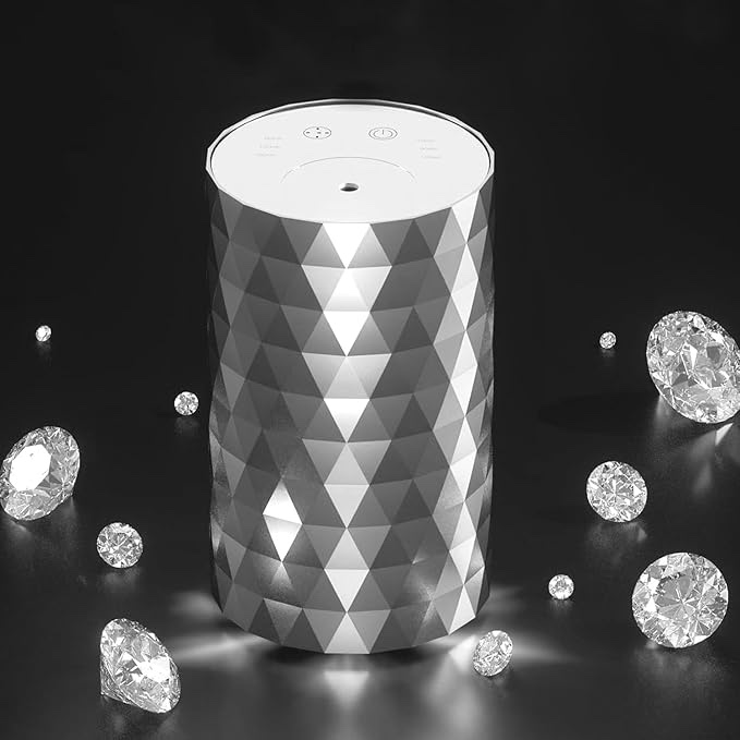 Car Fragrance Diffuser USB-Powered Rechargeable Car Air Freshener Auto On/Off Mist Humidifier Oil Diffuser for Vehicle