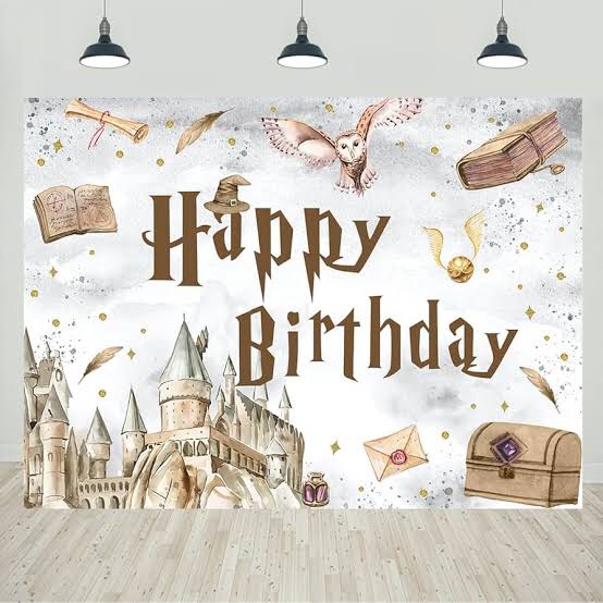 SVBright Magical Wizard Happy Birthday Backdrop 5Wx3H Witchy Castle Vintage Book Owl Mysterious Spooky Magic Hat for Kids Boys Children Decorations Photography Background Banner Photo Booth Studio