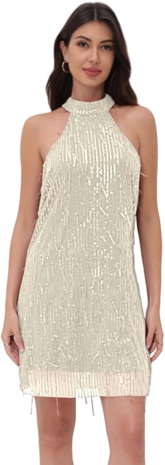 women'Lace Tassels mini Dress Slip Sleeveless Party Club Dress