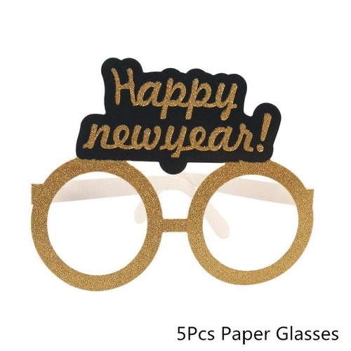Happy New Year Eye Paper Glasses 