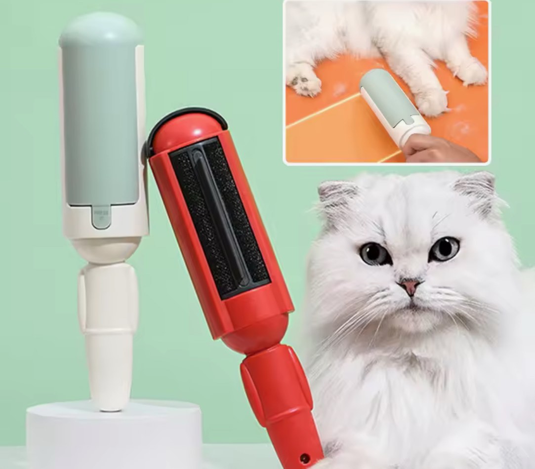 Pet Hair Remove Brush Reusable Lint Roller Brush for Clothes Sofa Portable Cat Dogs Sticky Hair Tools Home Cleaning Brush